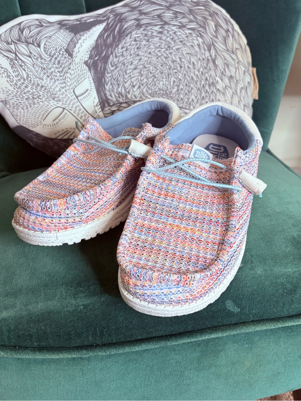 Hey Dude Women’s Wally Knit Slip-On Shoes in Multicolor
